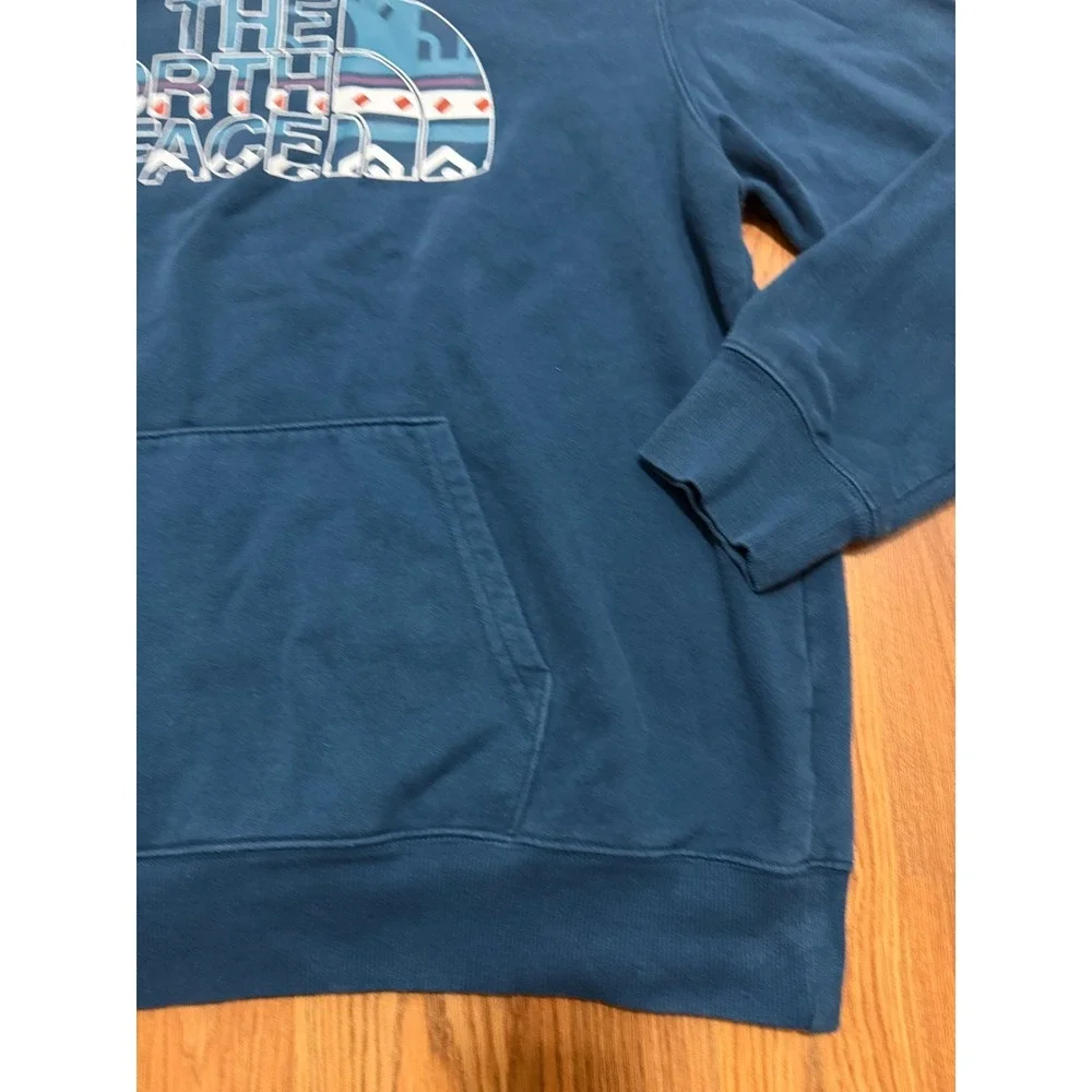 The North Face Half Dome Graphic Hoodie Mens XL Blue Pullover